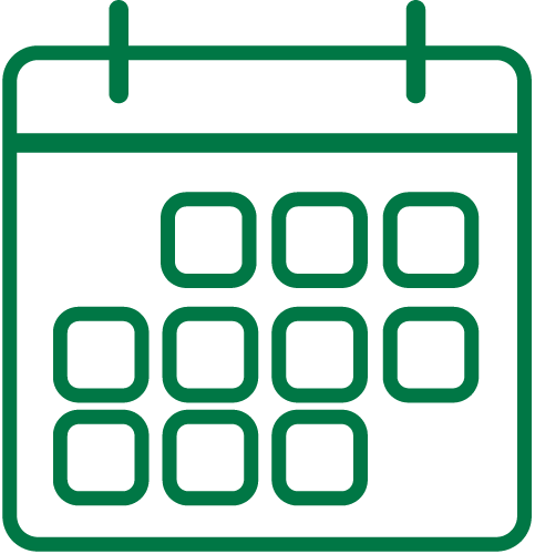 Illustration calendrier vert