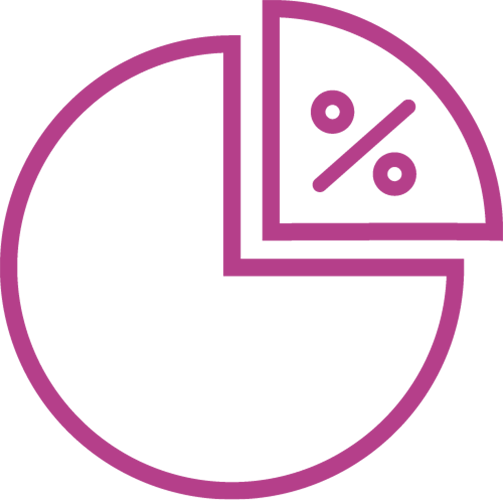 Illustration graphique camembert rose